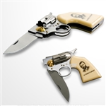 7.5" Ulysses S. Grant Memorial Revolver Shape Lockback Fantasy Knife w/ Gift Box