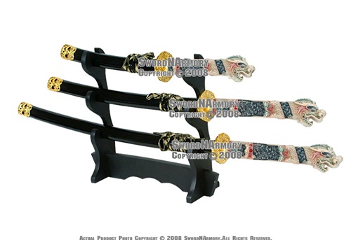 NEW 42.5" Japanese Samurai Katana Sword w/ Dragon Open Mouth Handle Highlander 