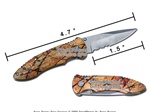 Tan Liner Lock Pocket Folder Knife With Serrated Blade