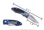 Blue Liner Lock Pocket Folder Knife With Serrated Blade