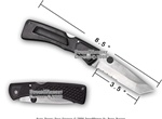 9" Black Pocket Folding Knife Serrated Tanto Blade New