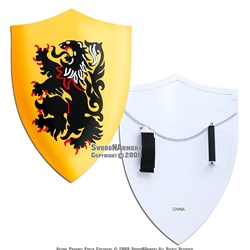 Rampant Lion Medieval Knight Heater Shield Armor Chain