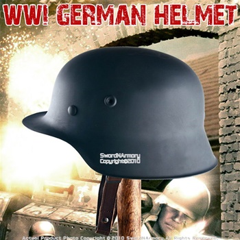 WWI German Helmet M18 18 Gauge Steel W/ Leather Liner