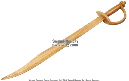 30” Plunderer Pirate Cutlass Wooden Practice Cosplay Training  Practice Sword 