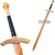 45 " Medieval Practice Wooden Waster Great Sword Prop