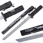 29" Black Wooden Samurai Katana Sword with Dragon Scabbard Cosplay Video Game