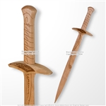 28.5" Halfling Fantasy Wooden Medieval Short Sword Dagger with Detail Engraving