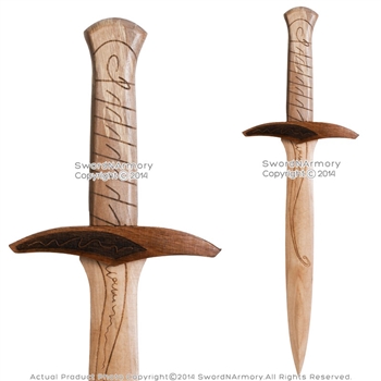 18.25" Fantasy Wooden Medieval Dagger Short Sword Cosplay Costume