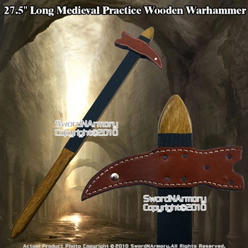 Viking Medieval Practice Wooden War hammer Waster
