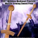 Wooden Medieval Practice Waster Arming Sword Prop
