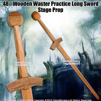 Wooden Waster Practice Medieval Long Sword Stage Prop