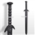 Medieval Two Handed Polypropylene Western Martial Art Training Sword HEMA WMA
