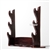 Dark Brown Solid Wood Three Tiers Samurai Katana Table Top Sword Display Stand