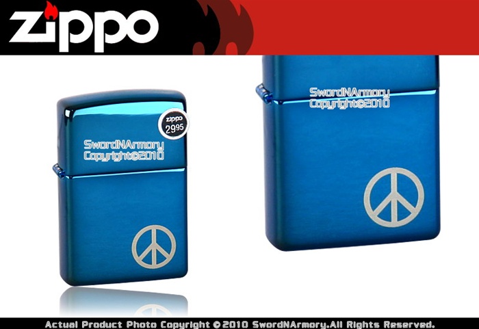 Blue Peace on the Side 21055 Zippo Lighter Brand New